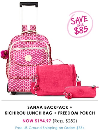 Sanna Backpack + Kichirou Lunch Bag + Freedom Pouch