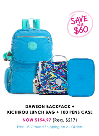Dawson Backpack + Kichirou Lunch Bag + 100 Pens Case