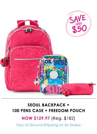 Seoul Backpack + 100 Pens Case + Freedom Pouch